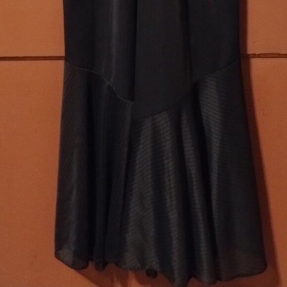 MEDIUM VINTAGE Lorraine LONG Slip Dress Black Lace Nylon Lingerie USA NIGHTGOWN - Picture 3 of 11